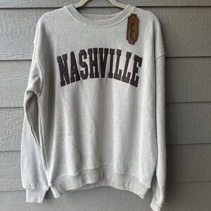 New York Popular Nantucket Embroidered Brown Tan Sweatshirt Adult XL Nashville